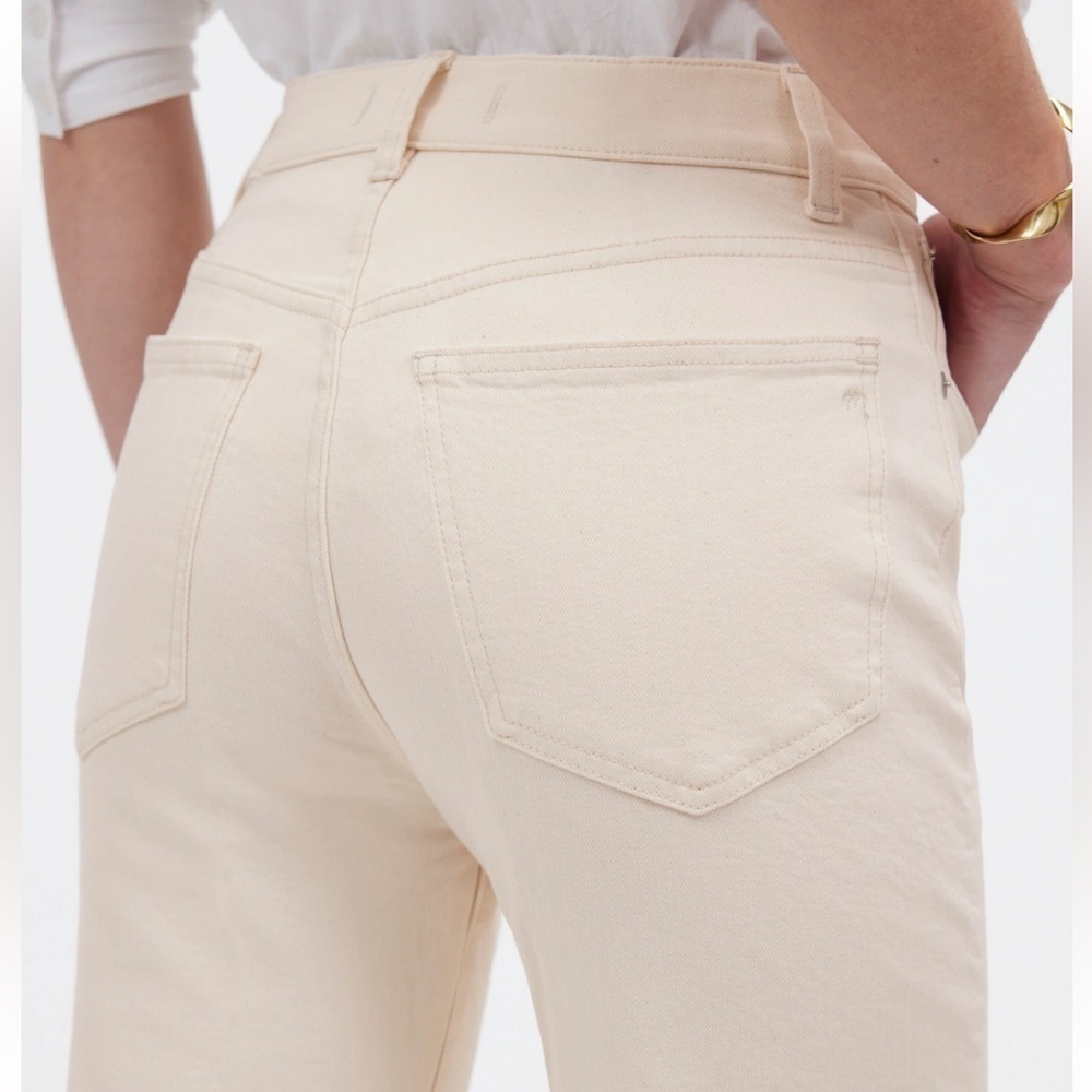 Madewell 90s Straight High Rise Jeans Cream Size 29 - Picture 2 of 11